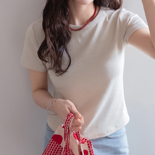 Melid 柔软氨纶修身基本款天丝T恤 [尺码：F(55~66)]