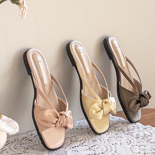 冰香蕉蝴蝶结领带骡子裤