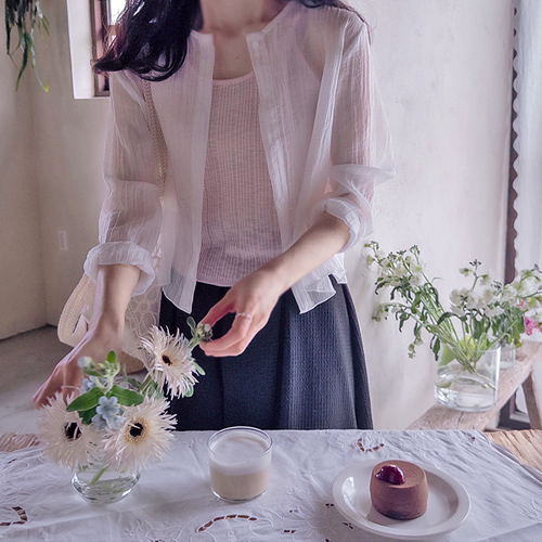 夏季防晒抗皱天丝春夏衬衫 [尺码：F(55~66)]