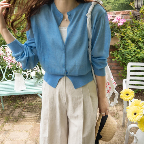 Some Pastel Breeze-Sallang 夏季亚麻衬衫<FONT color=#d8a4a4>[尺码：F(55~66)]</font>
