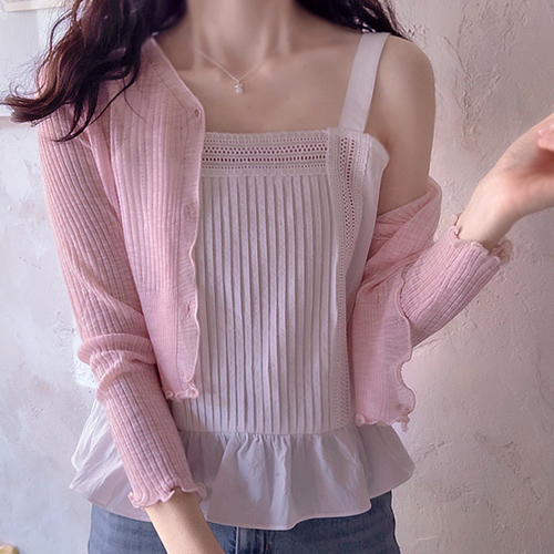 【新品特惠 15% 折扣】 <FONT color=#5a3954>MADE LIN</font> Jena 蕾丝迷你镂空刺绣修身精致无袖上衣 [尺码：F(55~66)]