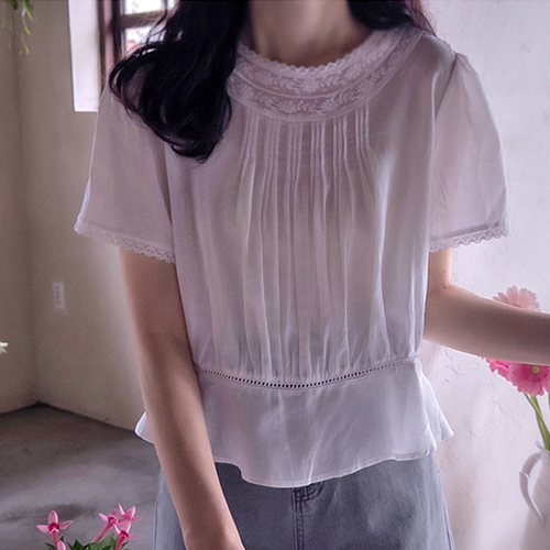 Nestia Cool Tencel 欧式项链女式衬衫 [尺码：F(55~66)]
