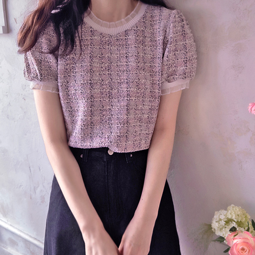 Summer Juliet 柔软氨纶撞色T恤褶皱款 [尺码：F(55~66)]