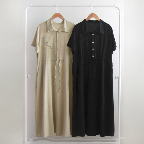 【特价30%★数量有限】Rosa Button Cooling Sky Fit 半身裙，腰部系带 [尺码：F(55~66)]