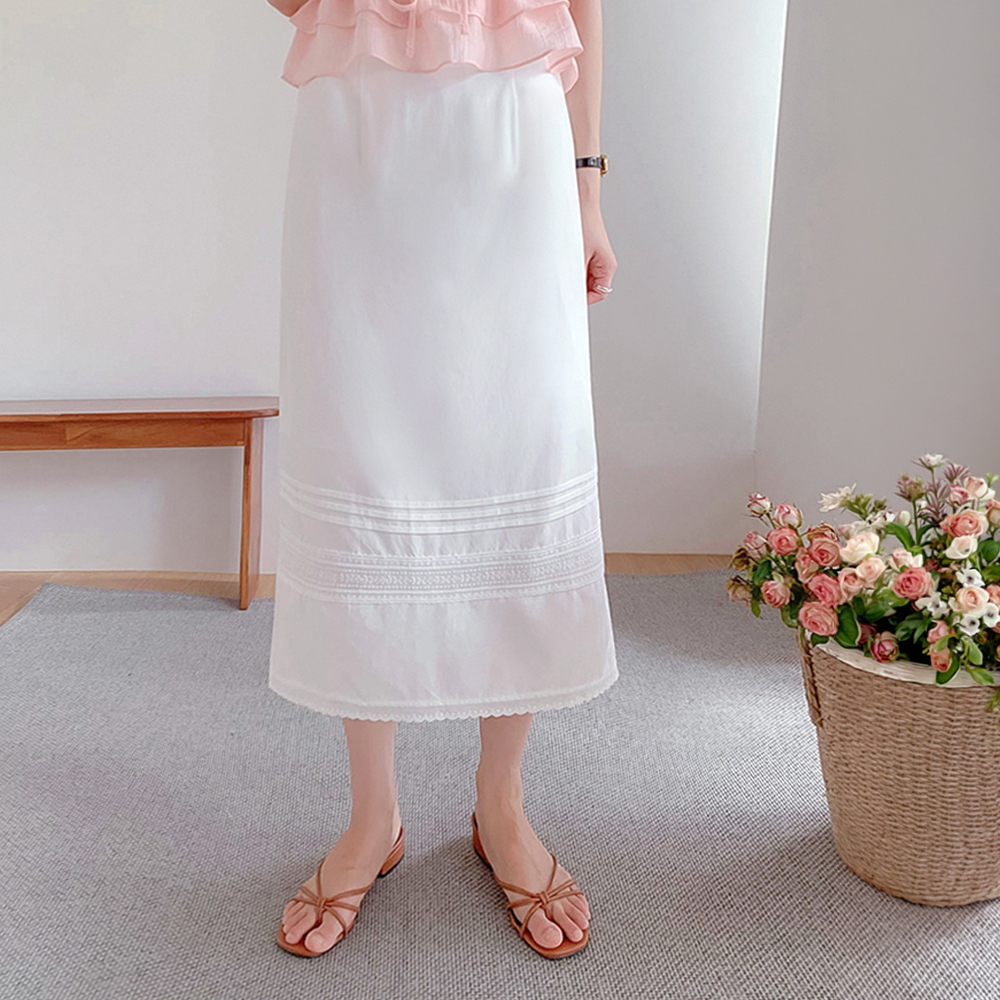 【新品特惠，立减8000韩元】 <FONT color=#5a3954>MADE LIN</font>普通褶裥半身裙【尺码：S、M】