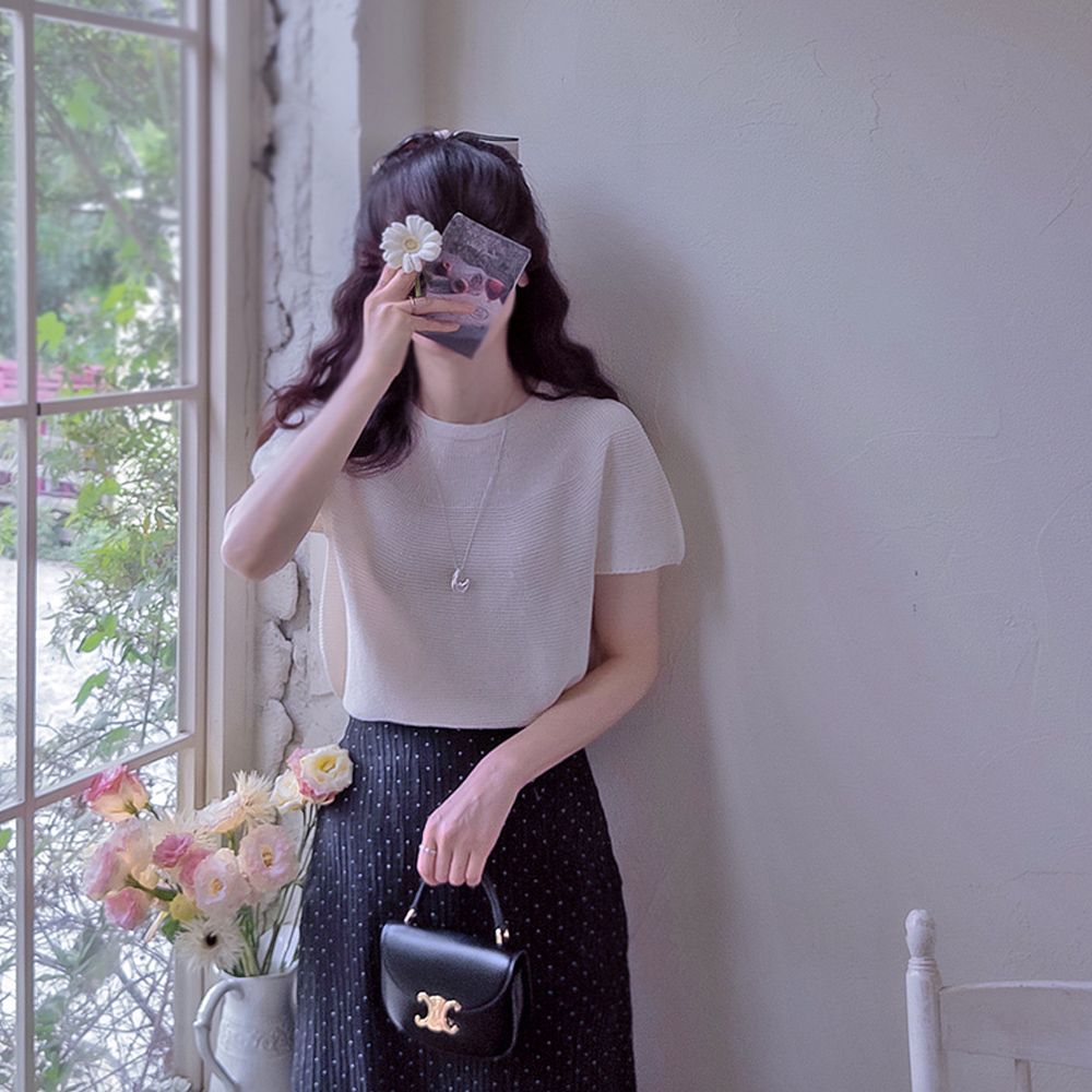 Steenlux 韩布织造整件服装清凉奢华缝纫衬衫 [尺码：F(55~66)]