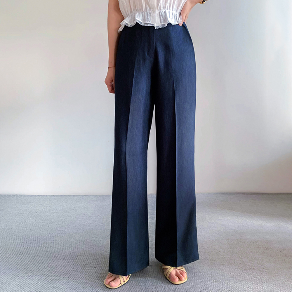 Vivienne 透明阔腿原色牛仔裤 [尺码：S、M、L、XL]
