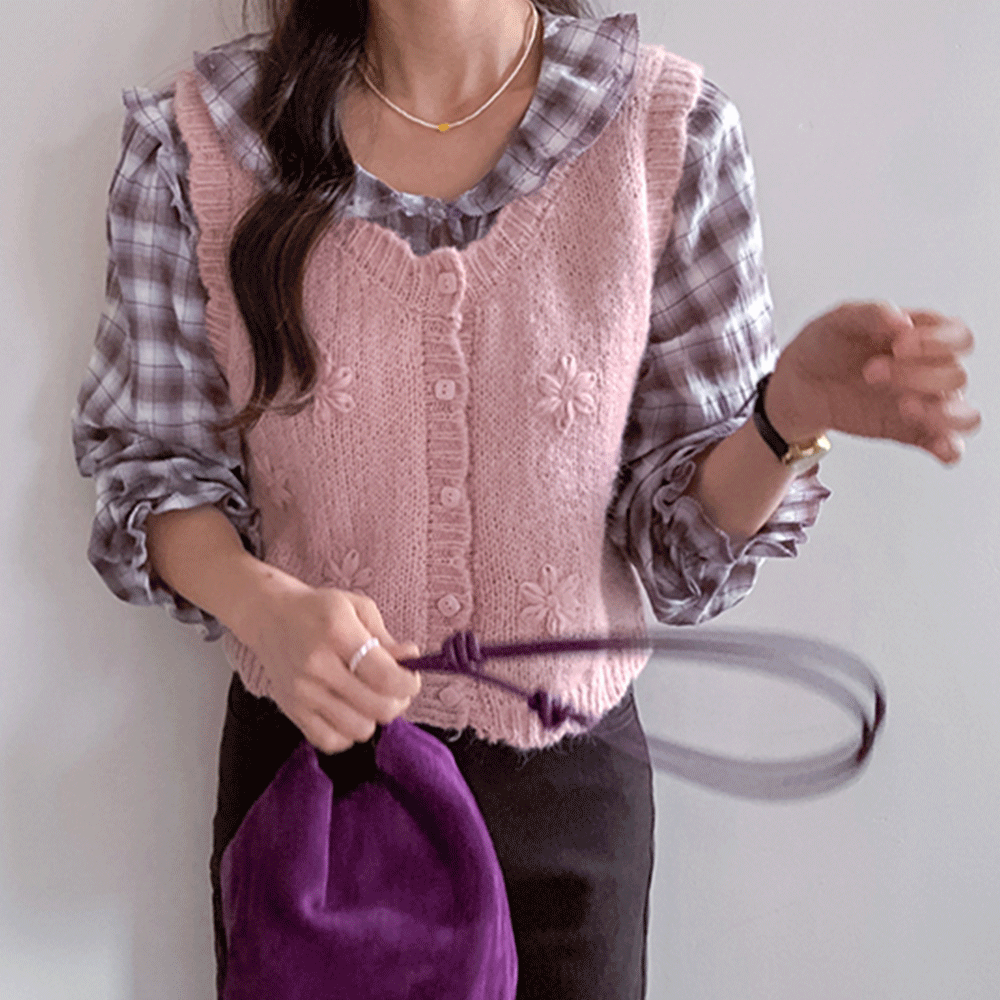 Stephanie Cozy 花朵刺绣马贝壳 [尺寸：F(55~66)]