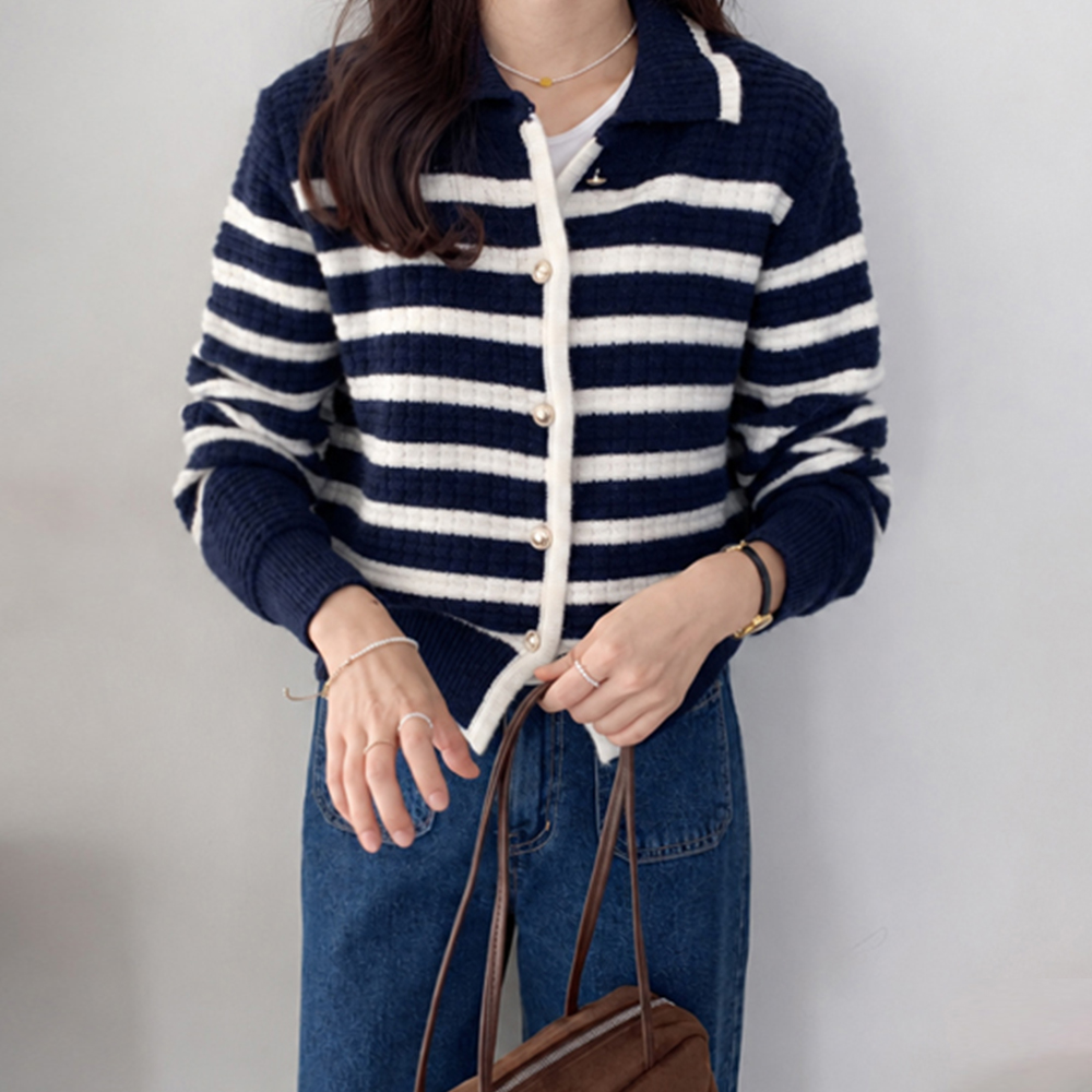 Chloe Marin 领条纹开衫[size:F(55~66)]