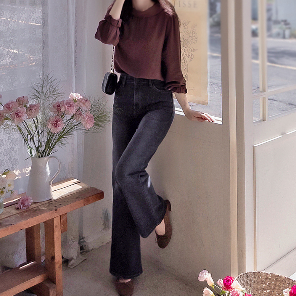 Harrison Styled Line 弹力氨纶灰色束腰裤 [尺码：S、M、L] 