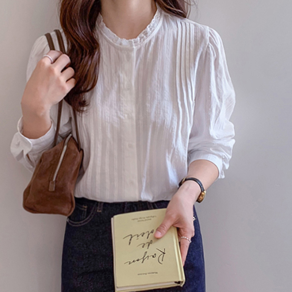 【百搭单品】Rosalie Daily Pintuck 女士衬衫【尺码：F(55~66)】