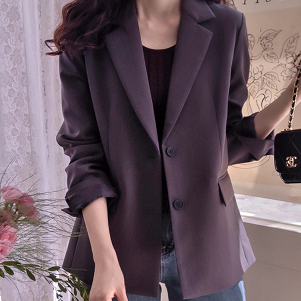 【新品特惠 15% 折扣】 <FONT color=#5a3954>MADE LIN</font> D&Lux 后开衩刺绣 结实耐用又柔软的高级外套 [尺码：F(55~66),L(77~88)]