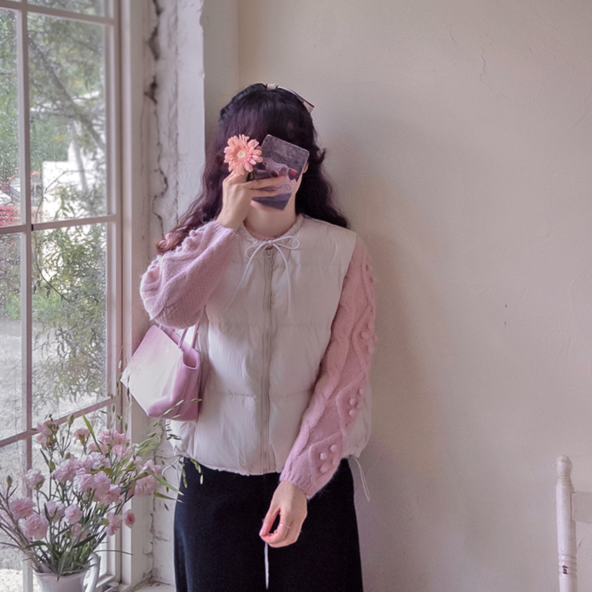 Verdine 可爱挂脖保暖舒适羽绒服 [尺码：F(55~77)]